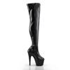Pleaser - ADORE3000 Platform Overknee Boots - Pole dance shoes - Black Product image